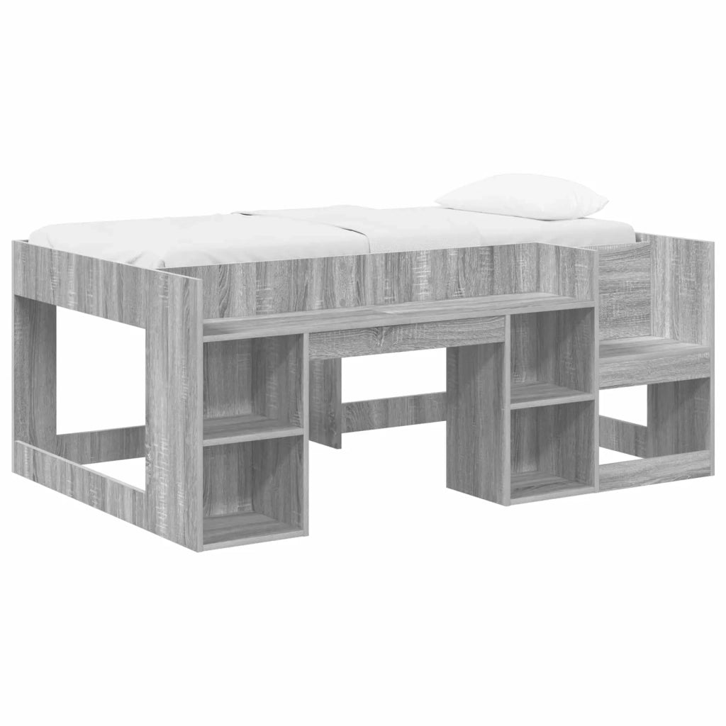 Struttura per Letto per Bambini con Ripostiglio Sonoma grigio 3422624