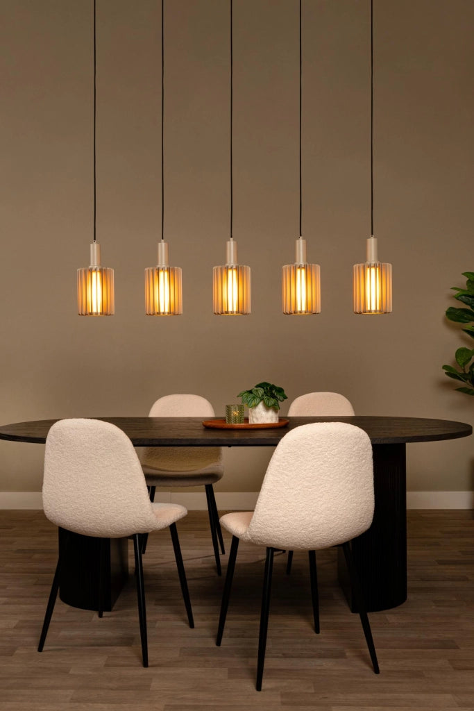 Lampada sospesa LAMBRES 5xE27 taupe Lucide