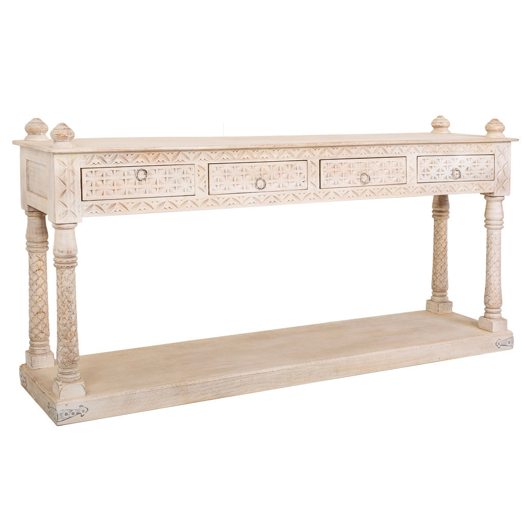 Mueble de entrada in legno finitura artigianale 196x46x97h cm
