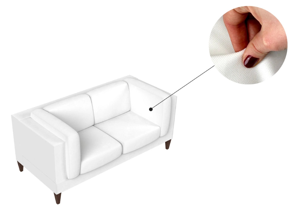 Coppia Copriseduta Antimacchia Elasticizzato Tinta Unita Modello Magic - Seduta - Bianco