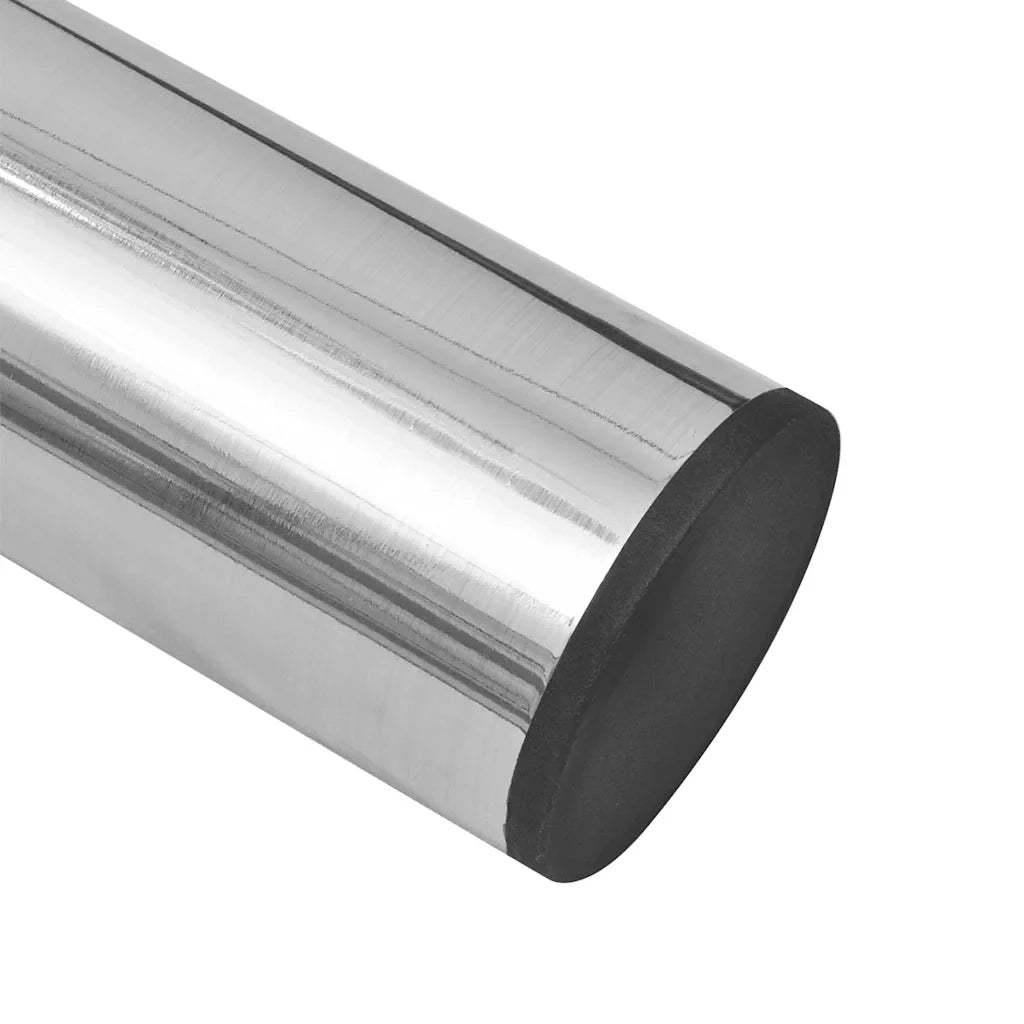 Set di 2 robuste gambe telescopiche regolabili per tavolo 60 x 710 x 1100 mm per ufficio/soggiorno acciaio inox argento 02_0046263