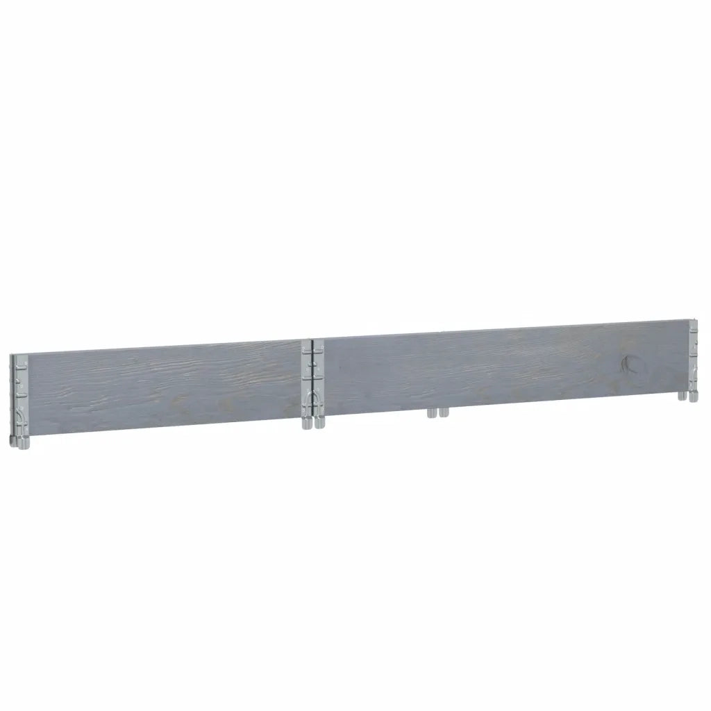 vidaXL Paretale per Pallet Grigio 120x80 cm in Legno Massello di Pino