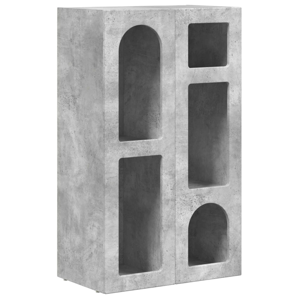 Credenza | Madia | Buffet da pranzo | Armadio da pranzo Grigio cemento 59 x 35 x 100,5 cm Legno multistrato