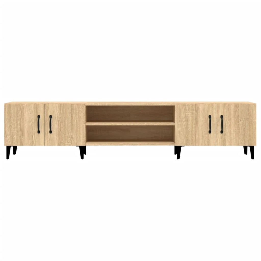 Mobile TV multimediale scaffale TV mobile TV sala da pranzo soggiorno camera da letto rovere Sonoma 180 x 31,5 x 40 cm legno ingegnerizzato marrone 02_0028894