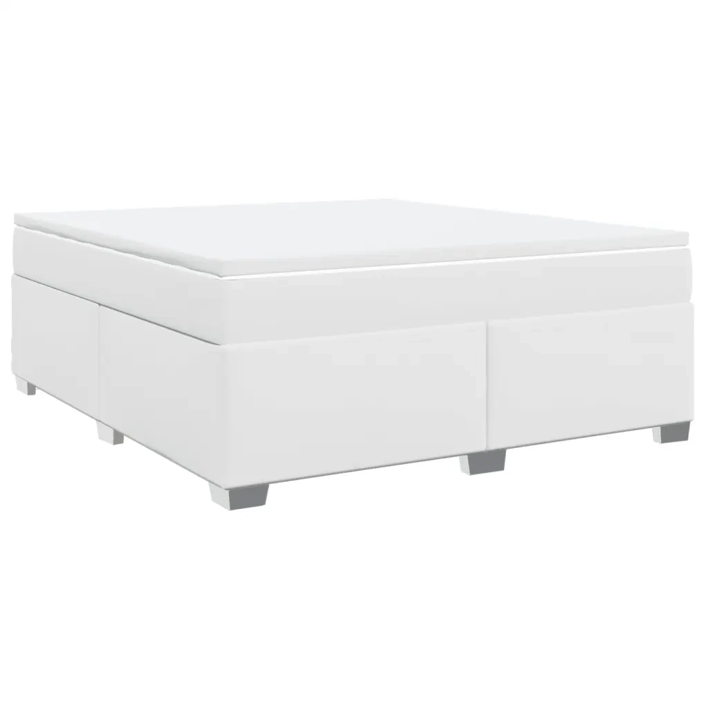 Giroletto a Molle con Materasso Bianco 180x200 cm in Similpelle