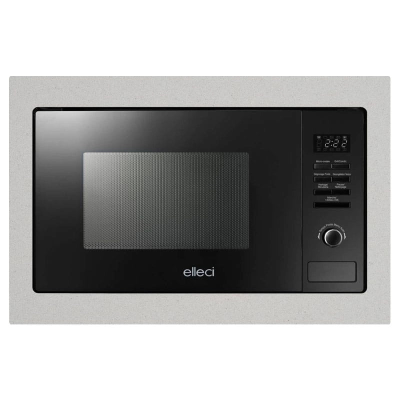 Forno Microonde da incasso elleci Plano MW Metaltek 79 Grigio Aluminium FMSP28179WS