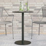 vidaXL Tavolo da Giardino Rotondo Nero Ø50x72 cm in Acciaio