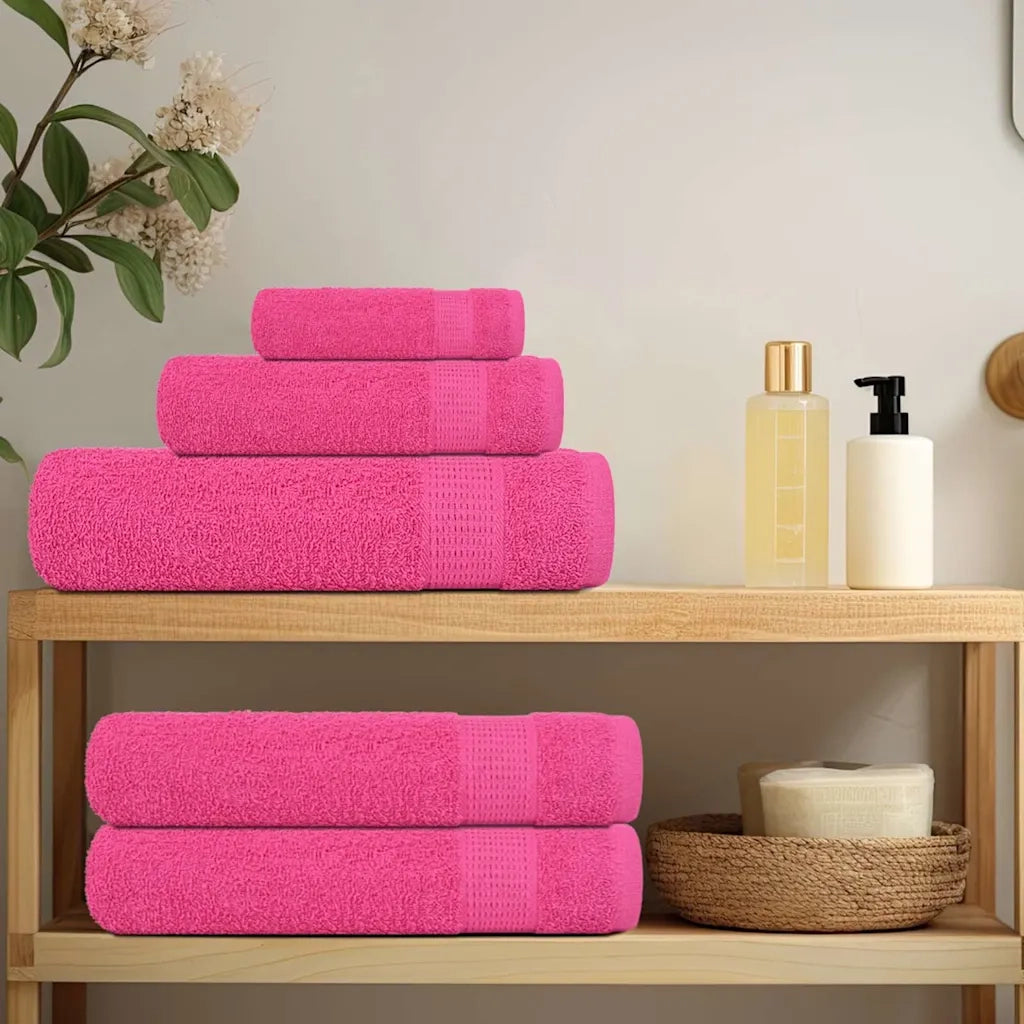 Asciugamani da bagno FROGN 4 pz Rosa 100x150 cm 360 g/m² 137053