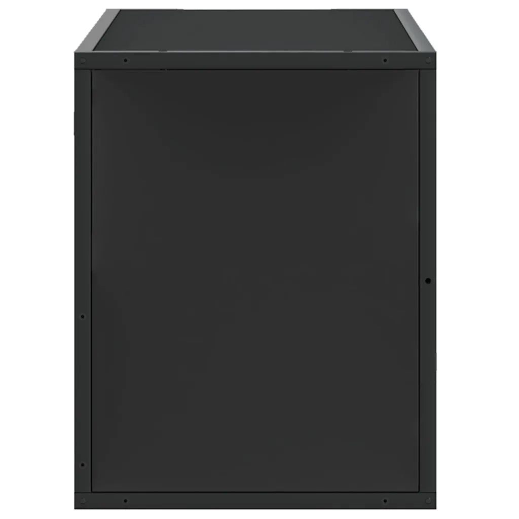 Mobile TV Nero 80x31x39,5 cm in Truciolato e Metallo