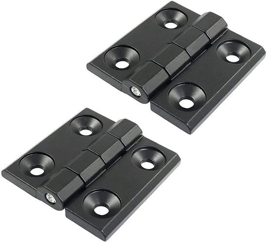 Scharniere in acciaio - Installazione facile - Nero - Scharniere stabili - Ideali per porte e finestre - 60 x 60 mm