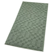 Tappeto Bagno 3D Morbido Assorbente Antiscivolo Lavabile Scendiletto Camera 45x75 Cm Verde