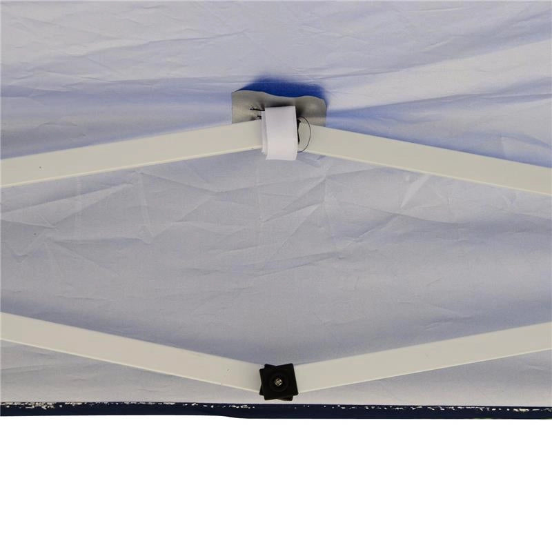 GAZEBO STRUTTURA IN ACCIAIO PIEGHEVOLE RIVESTIMENTO TESSUTO OXFORD BLU 3X3M