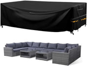 Coprioggetti per giardino, Coprioggetto per arredo esterno impermeabile, imperbulloso, antirayonnement UV, impermeabile alla polvere, in tessuto oxford, per set di tavolo e sedie da giardino - 315x180x74cm.