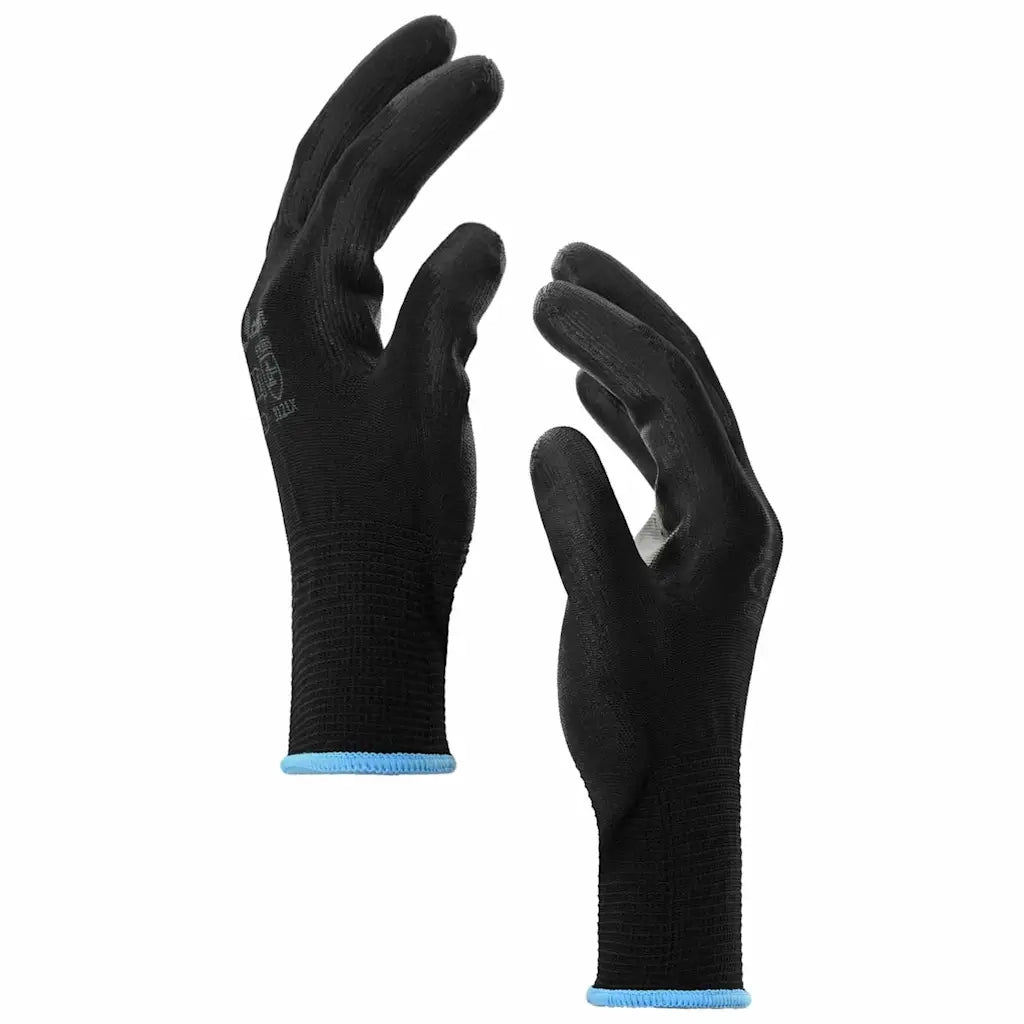 Guanti da Lavoro 24 pcs Nero 9 / l Poliestere