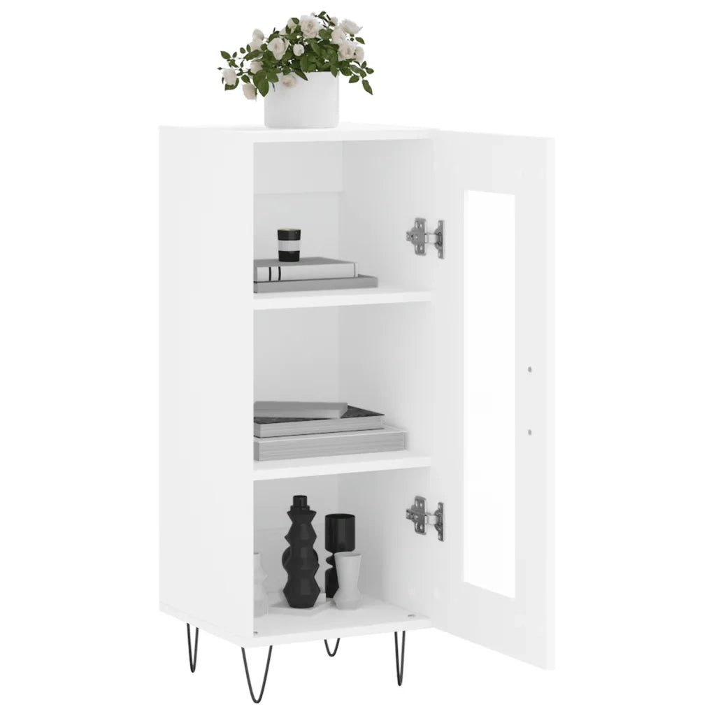 Credenza Bianca 34,5x34x90 cm in Legno Multistrato 828788