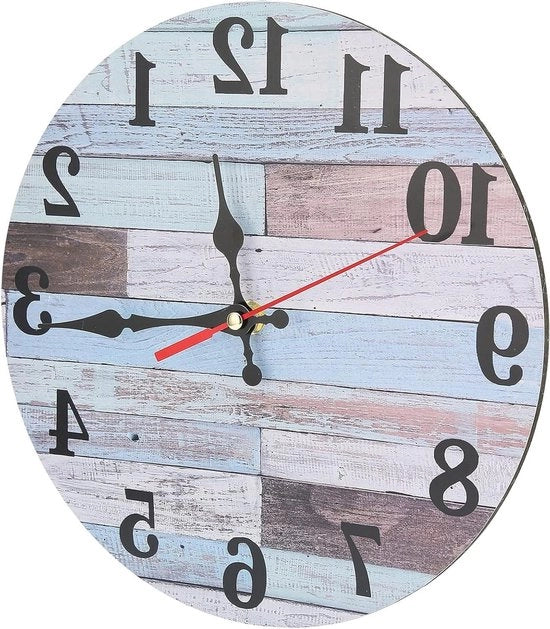 Orologio da Muro in Legno con Gravità per Camera da Letto e Salotto - Figura 1