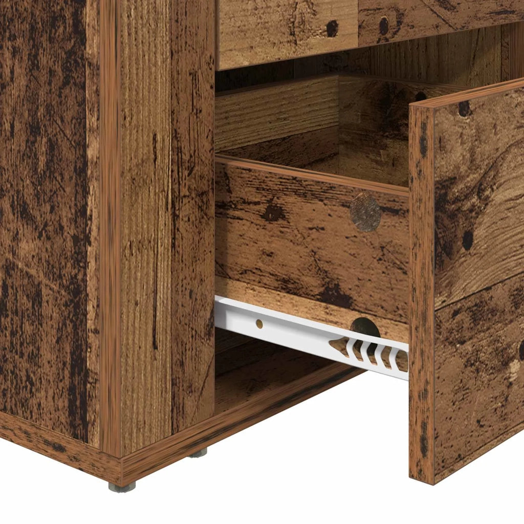 Armadio da Notte con cassetto Legno vecchio 35 x 50 x 60 cm 881060