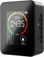 Detettore di CO2 con sensore di temperatura e umidità digitale USB con sensore di temperatura e umidità per ufficio casa auto - Bianco