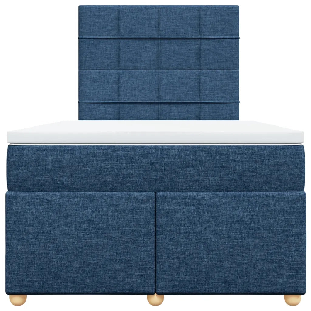Giroletto a Molle con Materasso Blu 120x200 cm in Tessuto