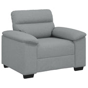 Poltrona | Sedia Relax Grigio Chiaro 100x81x84 cm in Tessuto