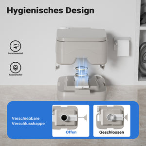 Wc portatile 10 l, wc da campeggio portatile con pompa manuale, bagno chimico per camper facile da pulire