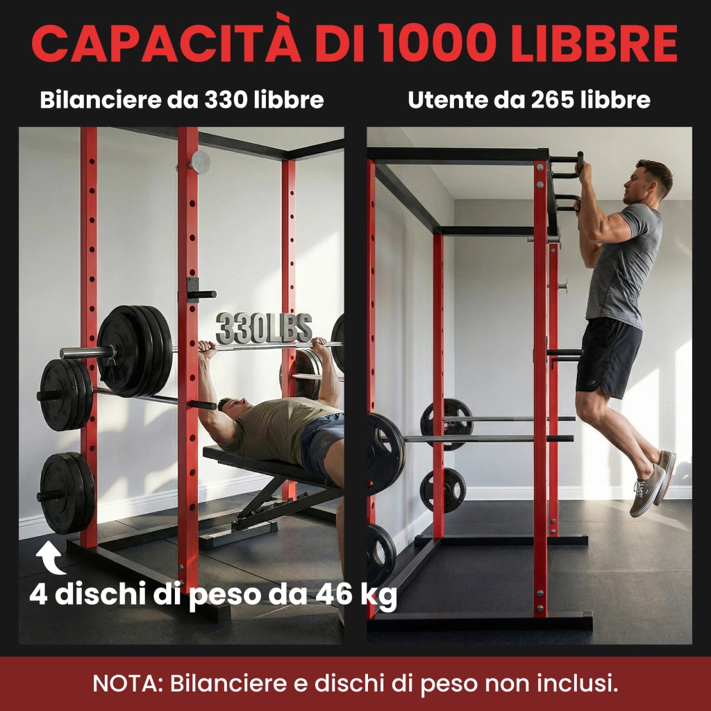 Rack per Palestra Regolabile ¨C Zephmum ¨C 460KG Capacit¨¤