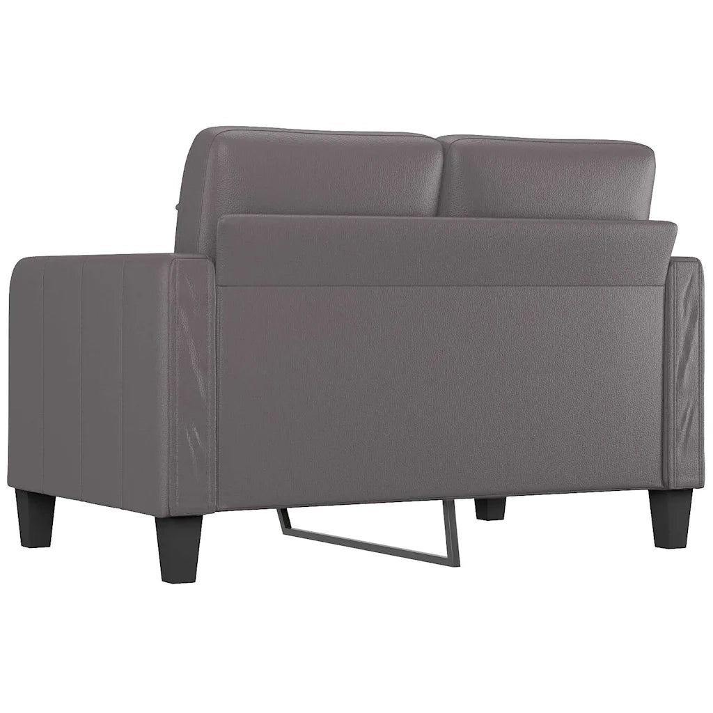 Divano a 2 Posti-Sofa 2 Posti Grigio 120 cm in Similpelle 612198