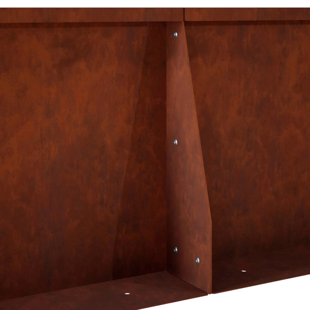 Muro di contenimento 2 pz 60 x 12 x 50 cm Acciaio Corten 8015282