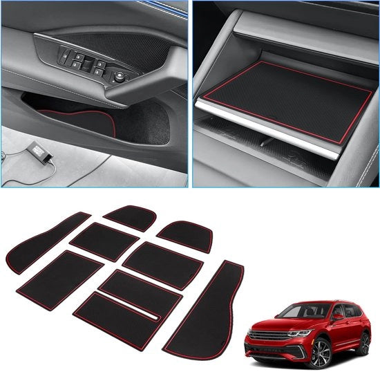 Pannelli di protezione antiscivolo per console centrale compatibili con VW Tiguan 3 2024, set di 8 pezzi
