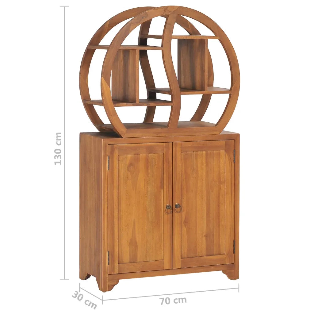 Armadietto con Mensola Yin Yang 70x30x130 cm in Legno di Teak cod mxl 44318