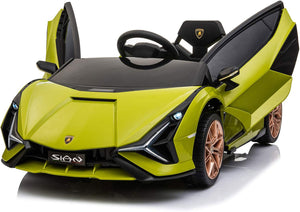 Macchina Elettrica per Bambini Licenza Ufficiale Lamborghini Sian 10,8V 5,4Ah Verde