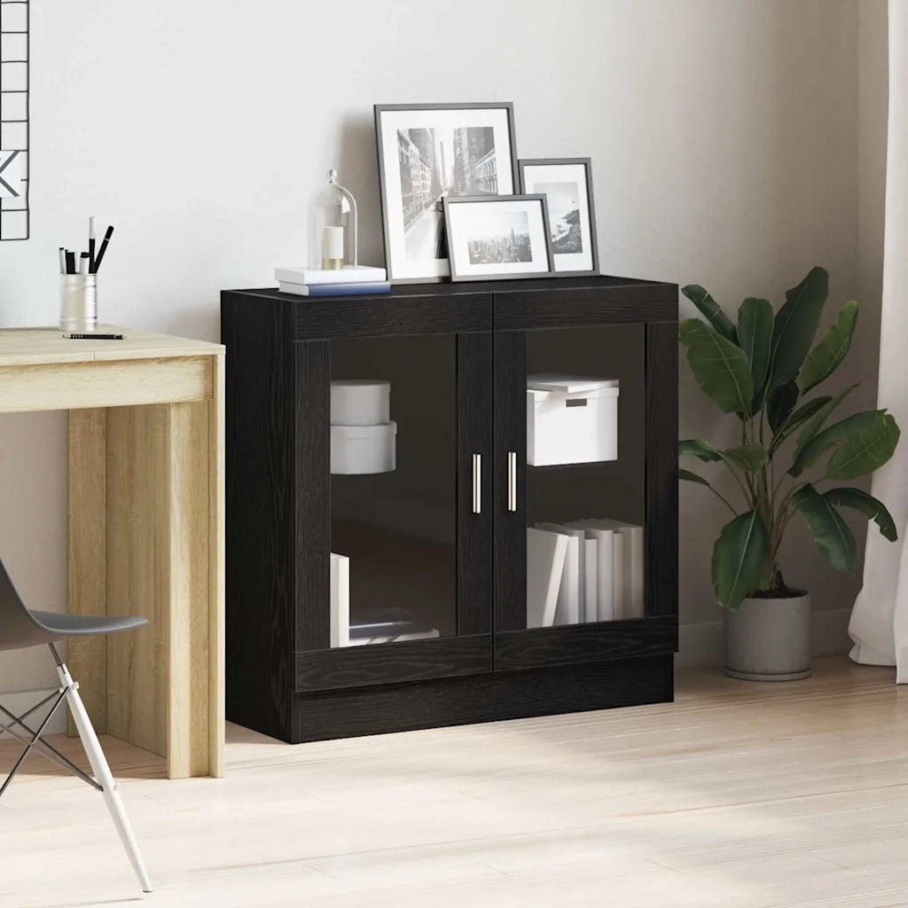 Armadio per Libri Rovere Nero 82,5 x 30,5 x 80 cm 862518