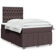 vidaXL Giroletto a Molle con Materasso Marrone Scuro 120x190cm Tessuto