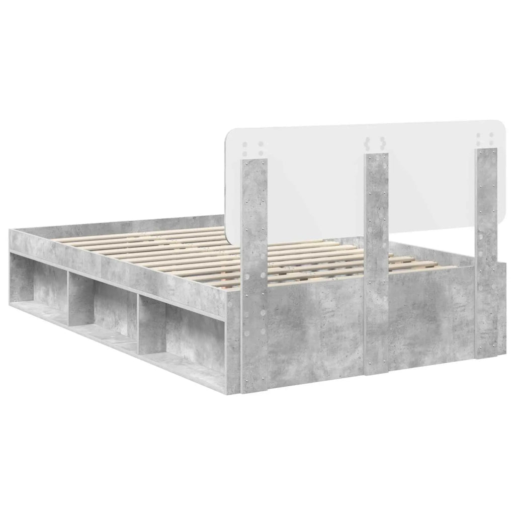 Struttura del letto Calcestruzzo 120 x 190 cm Pino massello 3412108