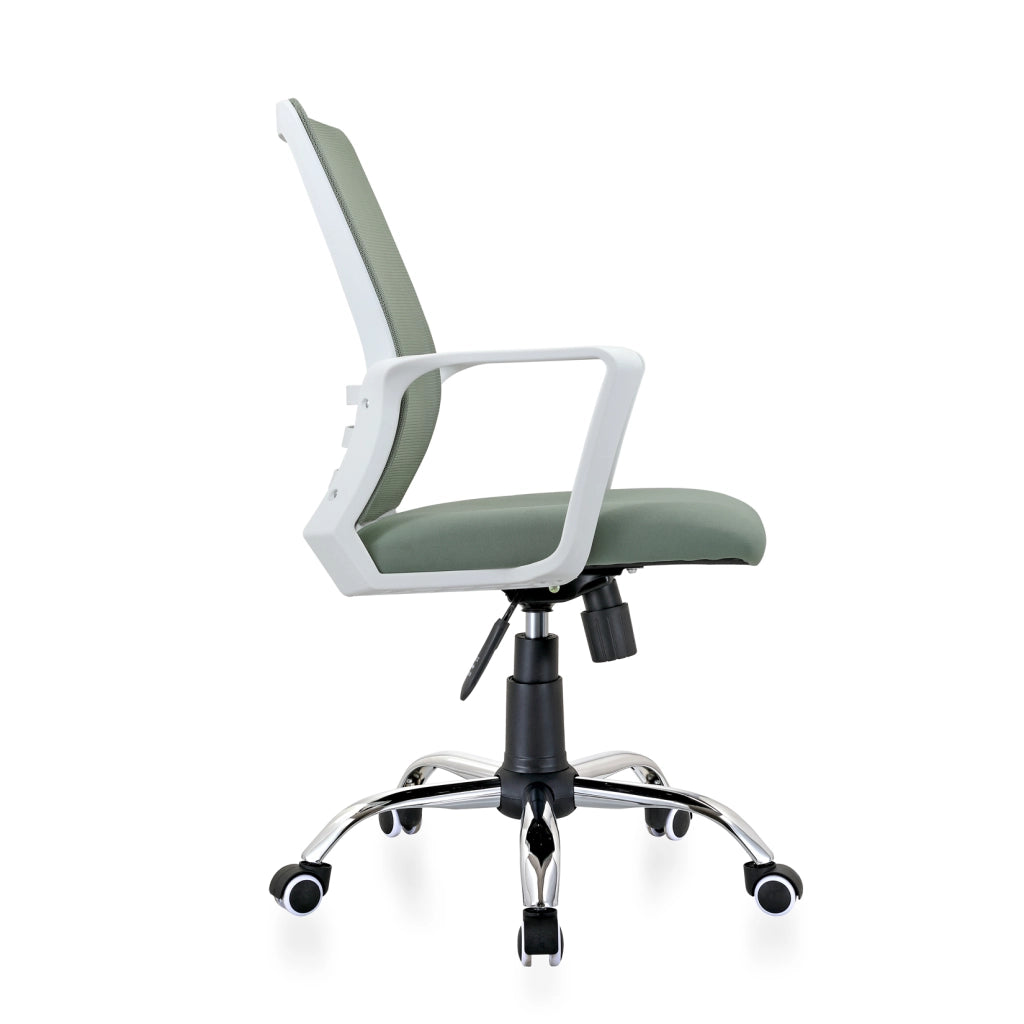 Sedia studio Hispanohogar altezza regolabile in tessuto verde
