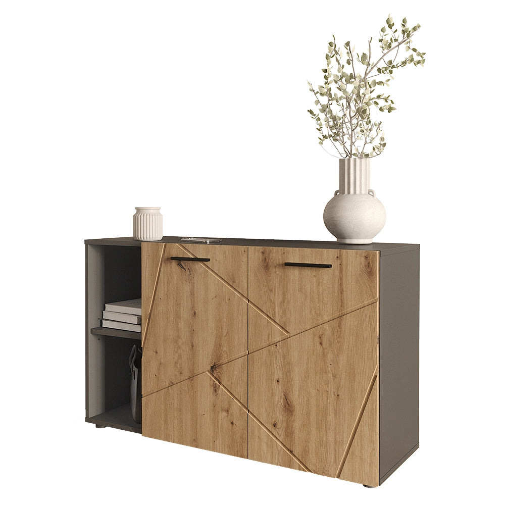 Vicco Mobile porta scarpe Antracite/Artisan 106 x 63 cm con 2 porte