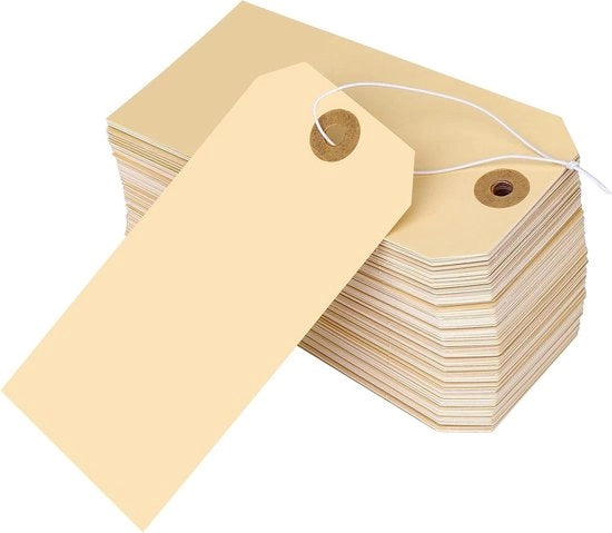 Etichette da appendere vintage grande confezione 120 pezzi etichette da manilla in carta kraft per abbigliamento, bottiglie di vino e trasporto
