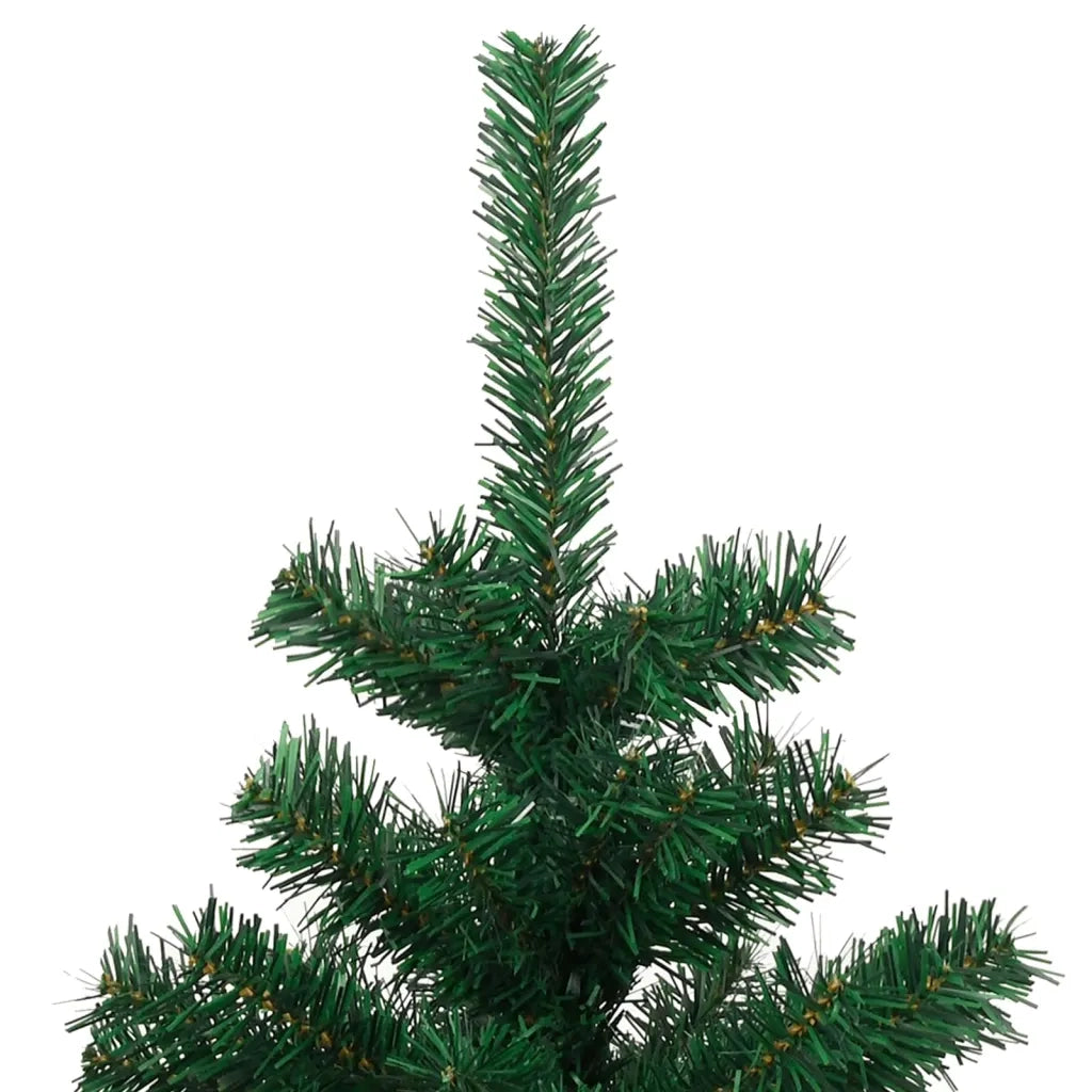 Albero di Natale Preilluminato con Vaso Verde 120 cm in PVC 344649
