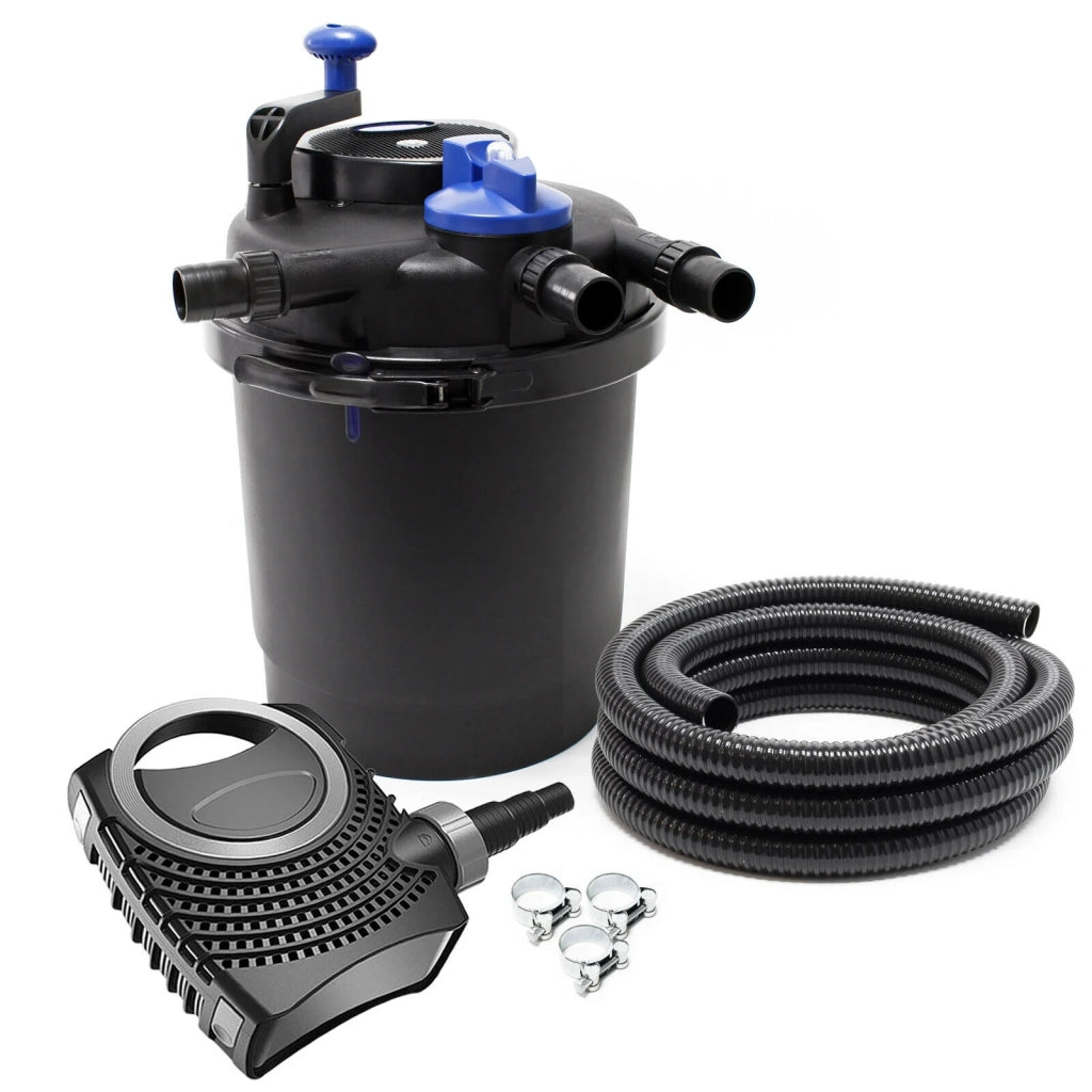 Kit per laghetto da 6000 litri luce UVC da 11 watt pompa da 3600 l/h tubo da 5 m kit di filtrazione 16_0001943