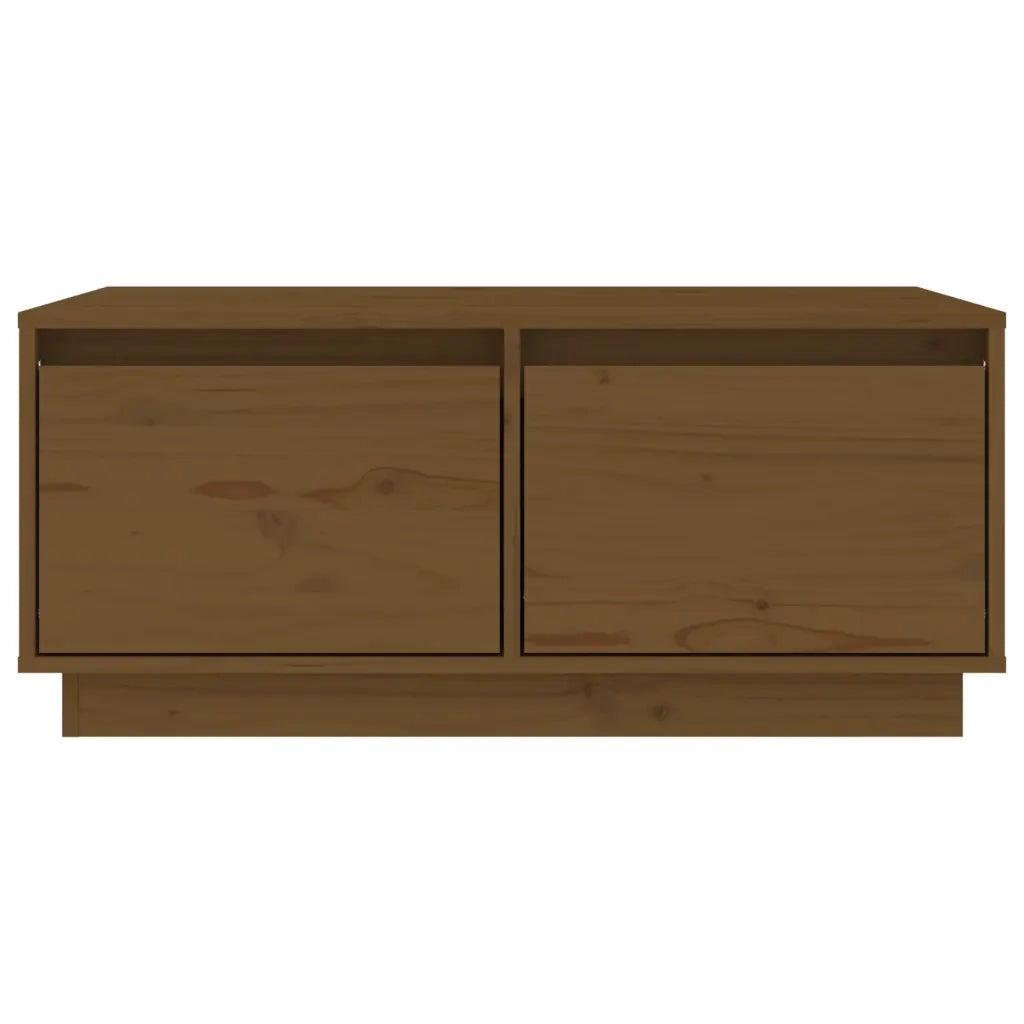 Tavolino da Salotto ambra 80x50x35 cm Legno Massello di Pino 814442