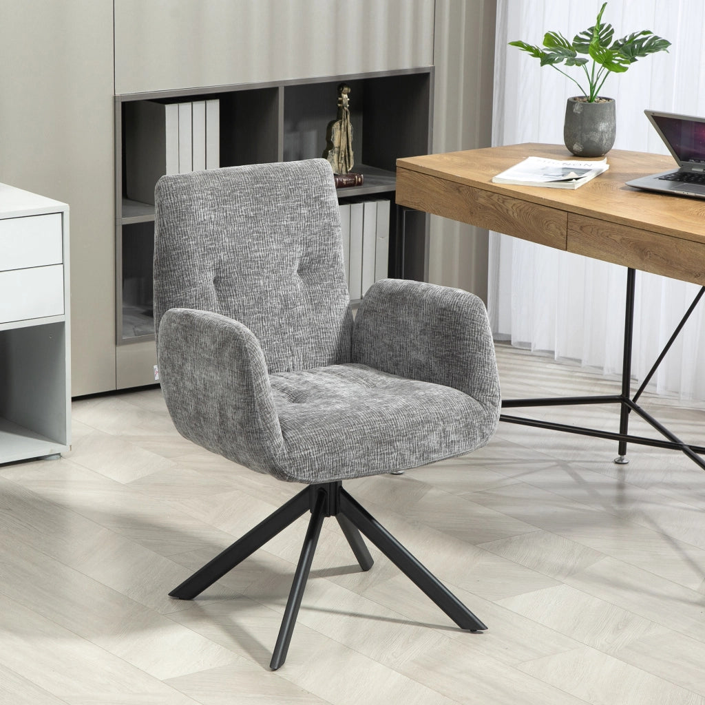 Poltrona girevole moderna imbottita ¨C zephmum ¨C grigio scuro 120 kg