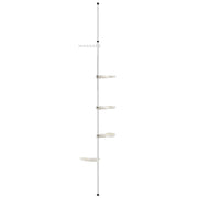 Supporto telescopico per fiori portavasi metallo e plastica altezza regolabile tra 110 e 305 cm bianco 03_0003911