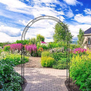 Arco in Ferro da Giardino per Piante Rampicanti Decorazione Terrazzo 153x233 cm