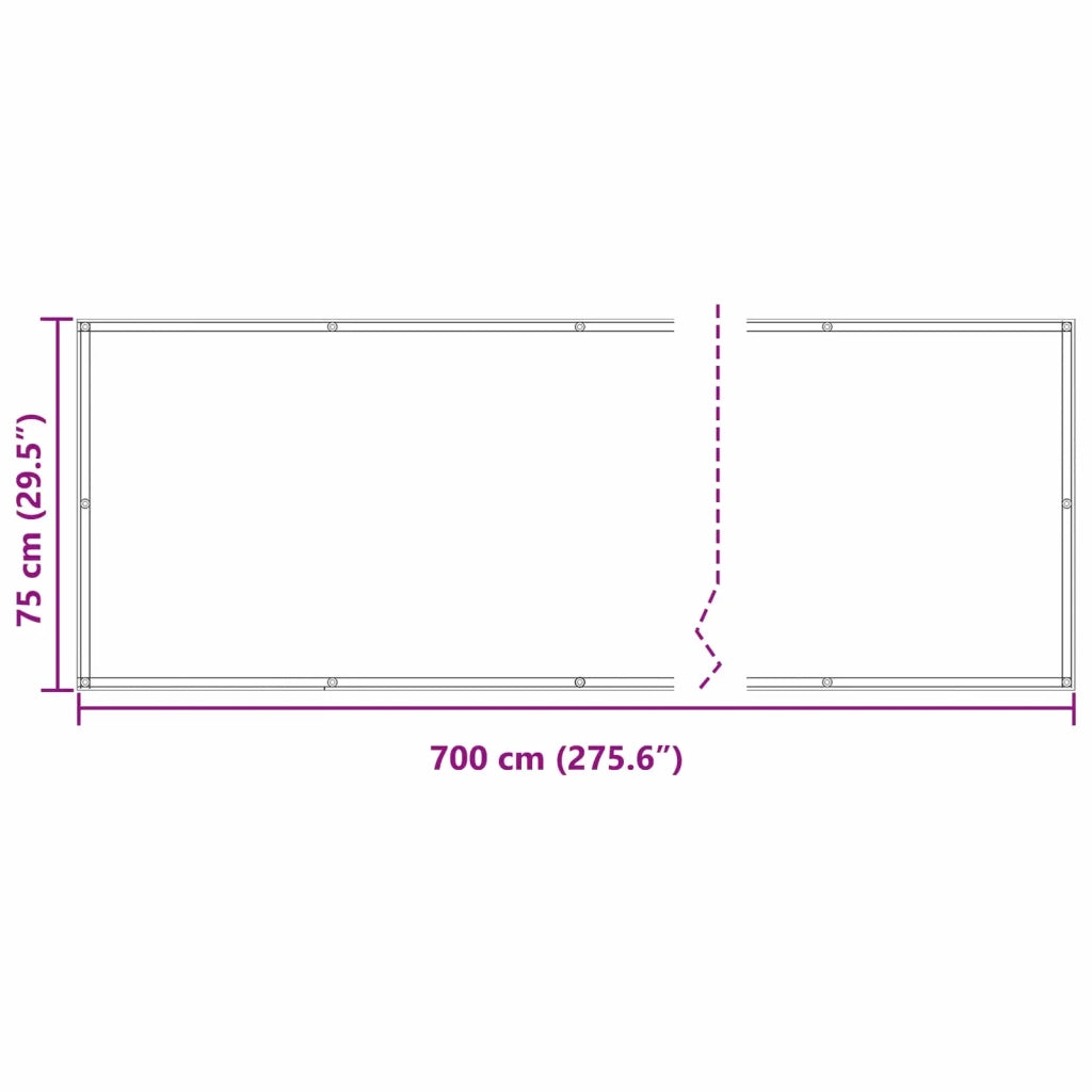 Schermo da balcone Borgogna 75 x 700 cm 42030889