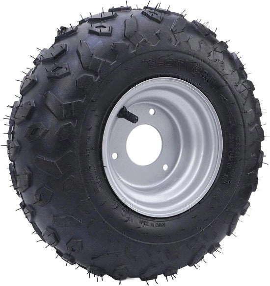 Ruote in gomma da 6 pollici con 3 viti per Go Kart Racing - ATV UTV Quad Off Road Cart - 145/70-6 pneumatici