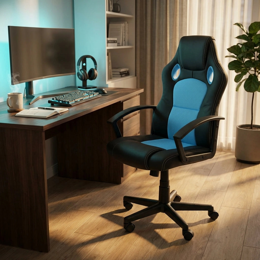 Poltrona da Gaming reclinabile in Poliuretano cm 61x65x114 - FORGE