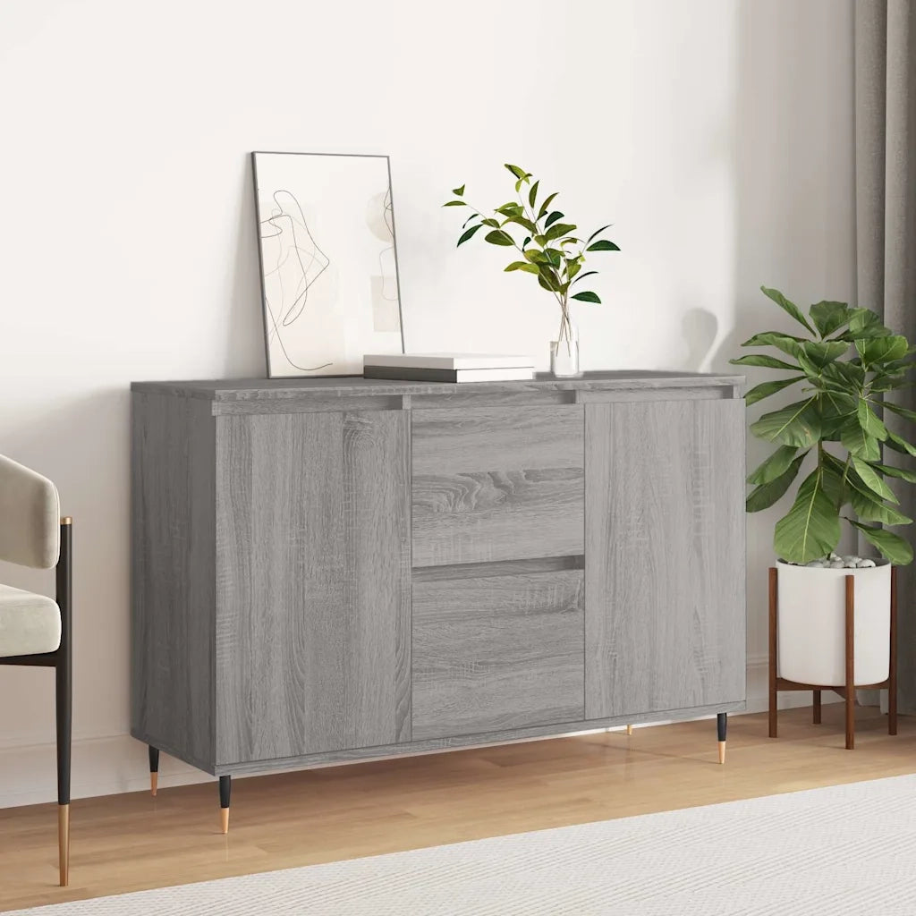 Credenza Grigio Sonoma 101,5x35x70 cm in Legno Multistrato 827202