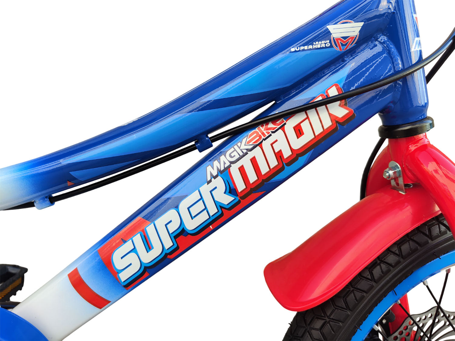 Bicicletta per Bambini 16" Freni a Disco Magik-Bike Racer Blu