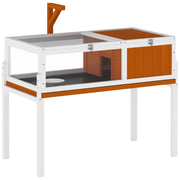 TARTARUGHIERA in legno 104 cm bianco e arancione chiaro