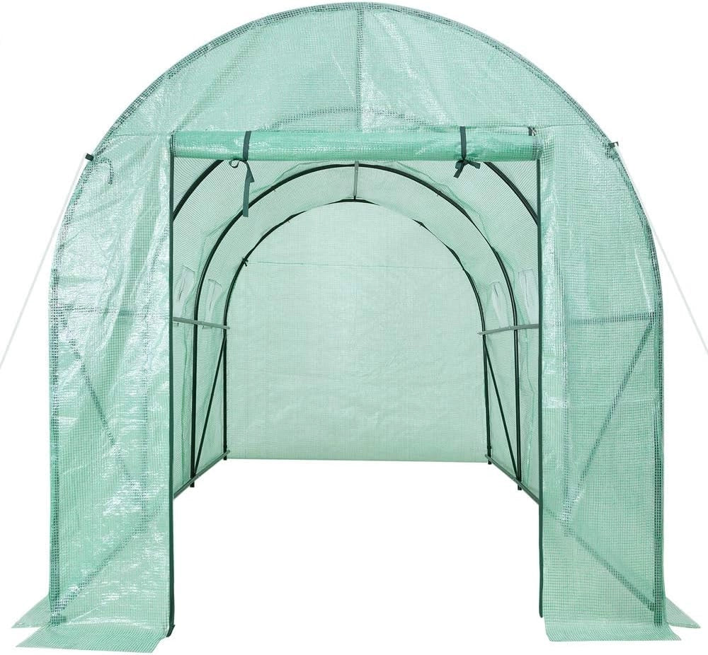 Serra da Giardino 7m² Porta Arrotolabile 6 finestre Serre Tunnel Piante Orto Giardinaggio 350x200x200cm